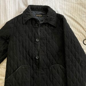 Black Quilted Coat made in England by BEAMS Japan